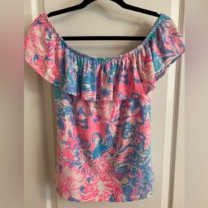 Lilly Pulitzer off the shoulder top, Size M